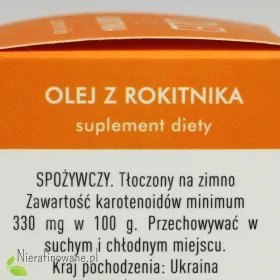Olej z rokitnika - zawartość karotenoidów