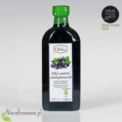 Olej z pestek Czarnej Porzeczki, zimnotłoczony, nieoczyszczony - Ol'Vita - 250 ml