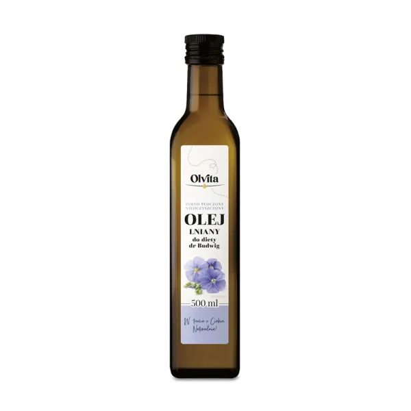 Olej Lniany Ol’Vita — Zimnotłoczony, Dieta Budwig 250 ml