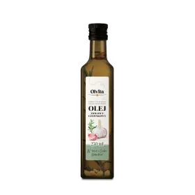 Olej Ziołowy Czosnkowy - zimnotłoczony, nieoczyszczony Ol'Vita - 250 ml