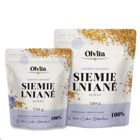 Siemię Lniane Złociste, niemielone - całe ziarna - Ol'Vita