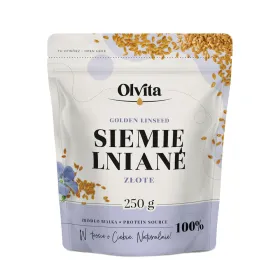 Siemię Lniane Złociste, niemielone - całe ziarna - Ol'Vita