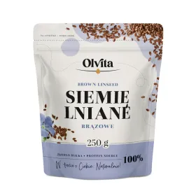 Siemię Lniane Brązowe, niemielone - całe ziarna - Ol'Vita