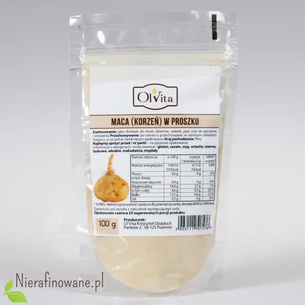 Maca Korzeń w proszku - Ol'Vita, 100g Maca Korzeń w proszku - Ol'Vita, 100g