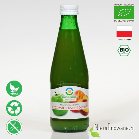 Sok Brzoskwiniowo-Jabłkowy, ekologiczny, NFC, Biofood