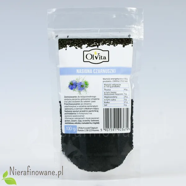 Czarnuszka - Nasiona / Ziarna - Nigella Sativa, Ol'Vita - 100 g Czarnuszka - Nasiona / Ziarna - Nigella Sativa, Ol'Vita - 100 g