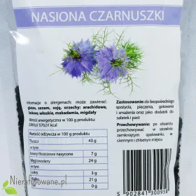 Czarnuszka - Nasiona / Ziarna - Nigella Sativa, Ol'Vita - wartości odżywcze