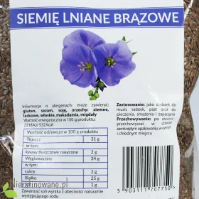 Siemię Lniane Brązowe, niemielone - całe ziarna - Ol'Vita - wartości odżywcze