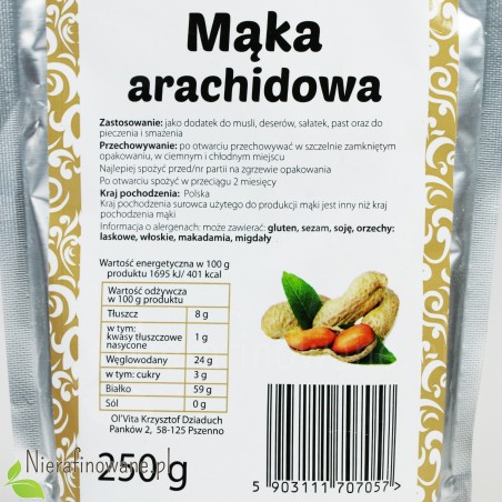 Mąka Arachidowa - wartości odżywcze
