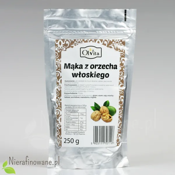 Mąka z Orzecha Włoskiego - Ol'Vita 250 g Mąka z Orzecha Włoskiego - Ol'Vita 250 g