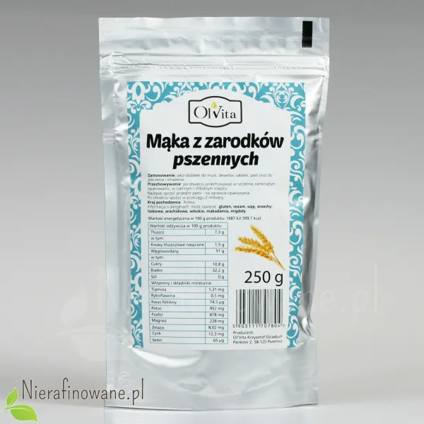 Mąka z zarodków pszennych, Ol'Vita 250 g Mąka z zarodków pszennych, Ol'Vita 250 g