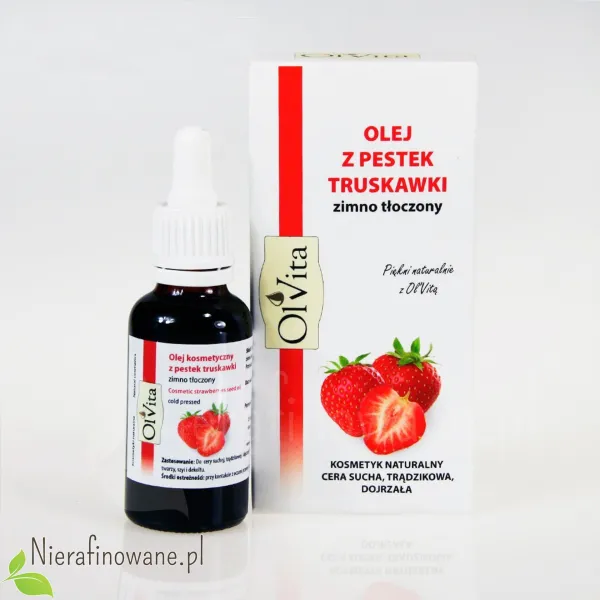 Olej z pestek truskawki zimnotłoczony Ol'Vita - 30 ml Olej z pestek truskawki zimnotłoczony Ol'Vita - 30 ml