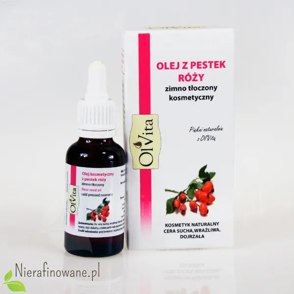 Olej z pestek róży zimnotłoczony Ol'Vita - 30 ml